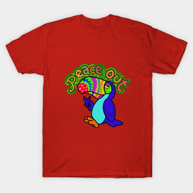 peace out toucan T-Shirt by wolfmanjaq